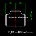 Sch 40 astm a234 wpb t sem costura forma encaixe